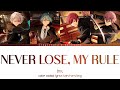 ŹOOĻ - NEVER LOSE, MY RULE (kan/rom/eng color coded lyrics)