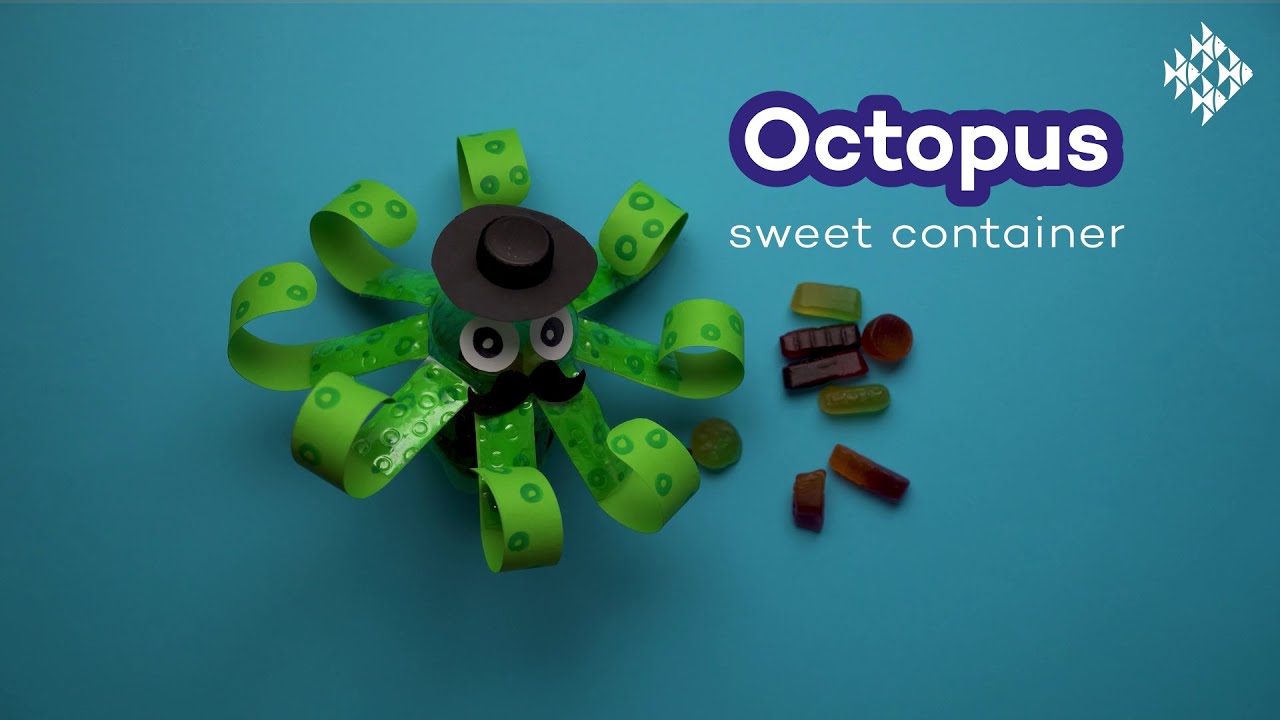 How to make an octopus snack container from recyclables - DIY craft for ...