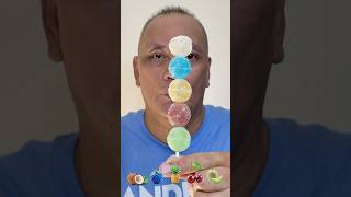 👂ASMR SILKY GEM CRYSTAL CANDY SIZZLE POPS SKEWER (5 FLAVORS) EATING SOUNDS👂#shorts #asmr