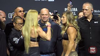 UFC 300: Holly Holm vs. Kayla Harrison Weigh in Face Off