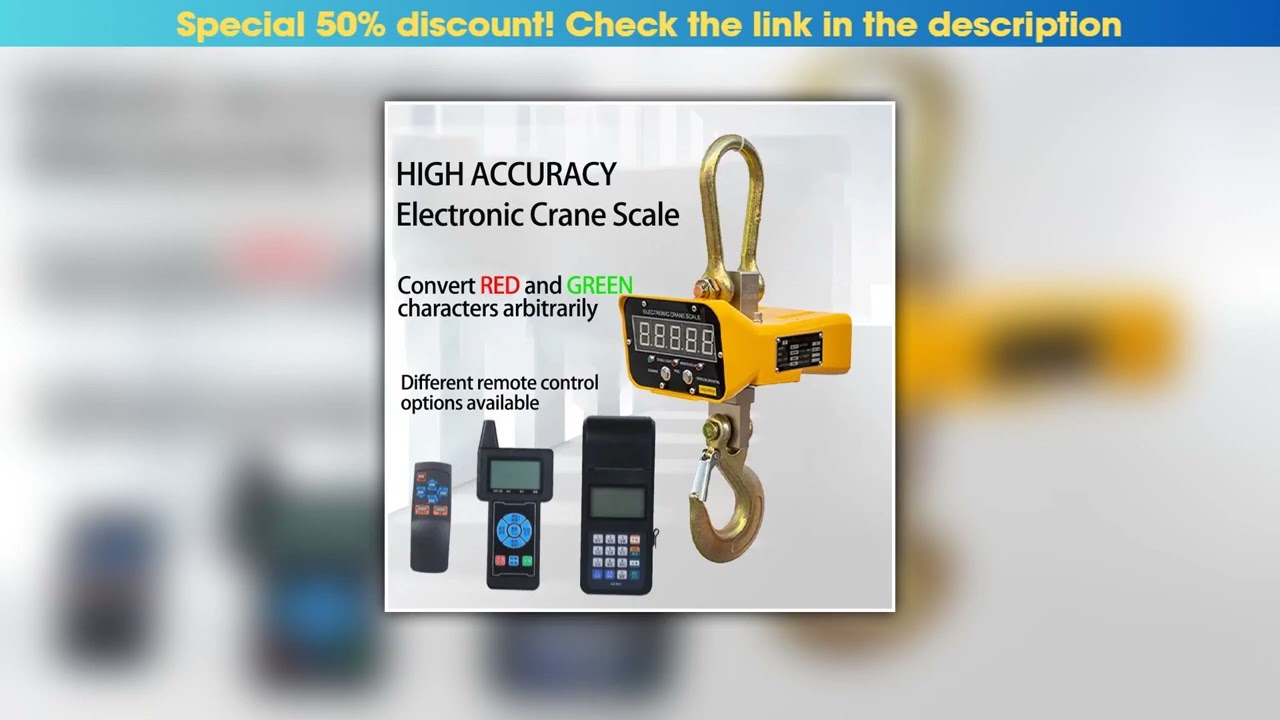 Today Only 1-10T Industrial Crane Scale Digital Hanging Scale with Visible LED Display Electronic H