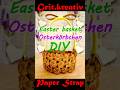 stabiles Osterkörbchen, Osternest basteln mit Blumenmuster aus Paper Strap, Kamihimo, easter basket