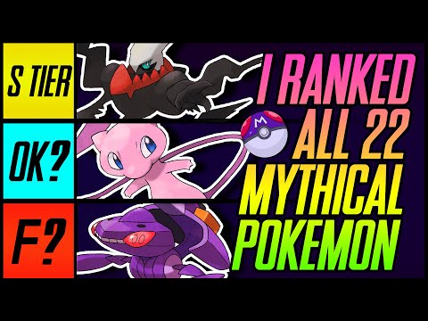 I Ranked All 22 Mythical Pokemon | Mr1upz