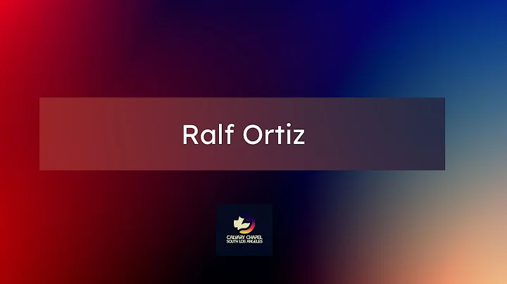 Guest Speaker Ralph Ortiz