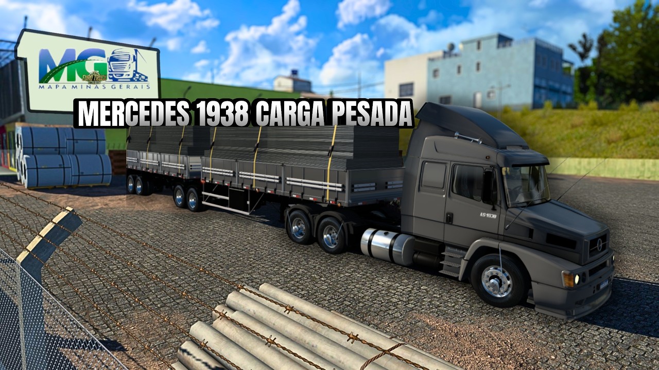 ETS2/MERCEDES 1938 NO BITREM RODANDO PELAS DO MAPA MINAS📌COMBOIO