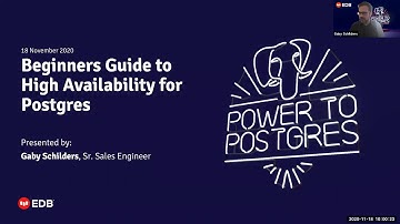 Webinar: Beginners Guide to High Availability for Postgres