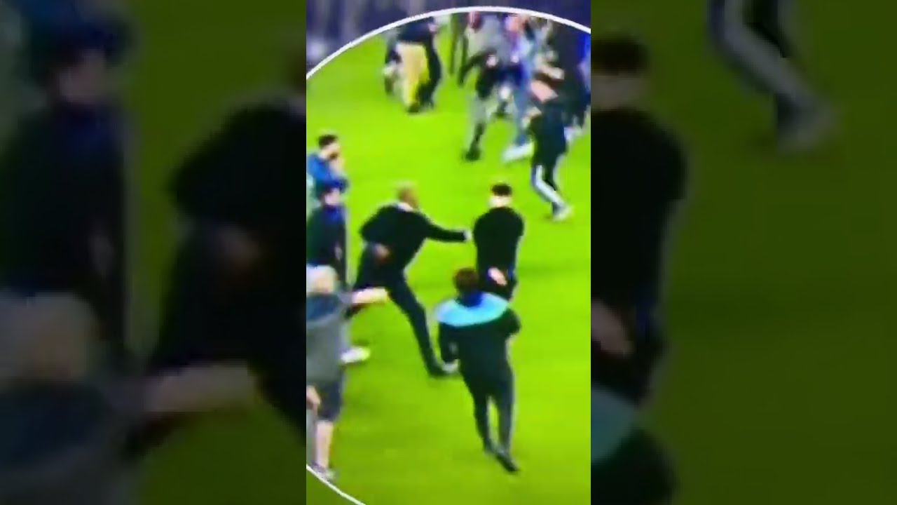 Patrick Vieira kicking an Everton fan to the Floor 