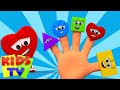 shapes finger family | nursery rhymes | kids rhyme | learn shapes | 3d rhymes