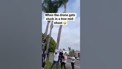 Drone gets stuck in tree #drone #videoshoot
