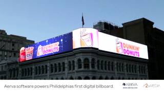 Aerva software powers Philadelphia’s first digital billboard atop The Lits Building