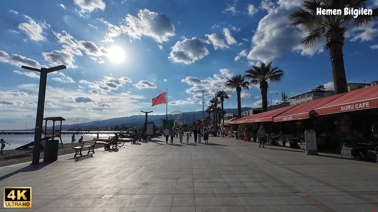 4K Akçay Sahil Yürüyüş | Edremit, Balıkesir, Türkiye
