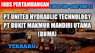 Lowongan kerja terbaru! PT BUMA, PT UHT. Tersedia untuk Helper