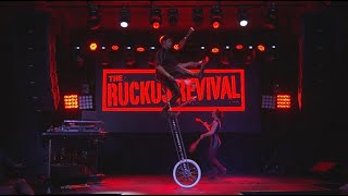 Big Unicycle, Tiny Stage! | Triple Feature Circus Act | Speed Juggling, Contortion, Giraffe Unicycle