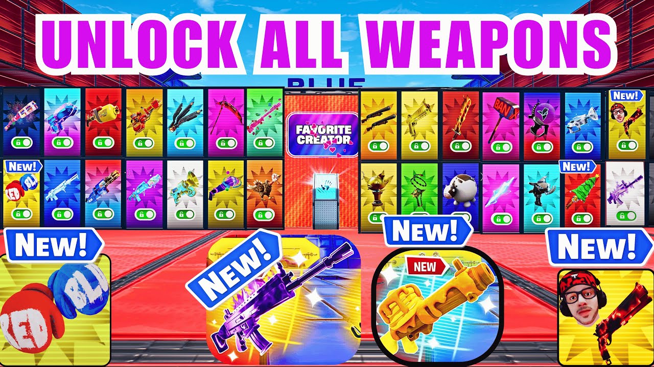 ALL WEAPONS SUPER RED VS BLUE TYPICAL GAMER MAP FORTNITE -  (SHADOW RIFLE) PART 4