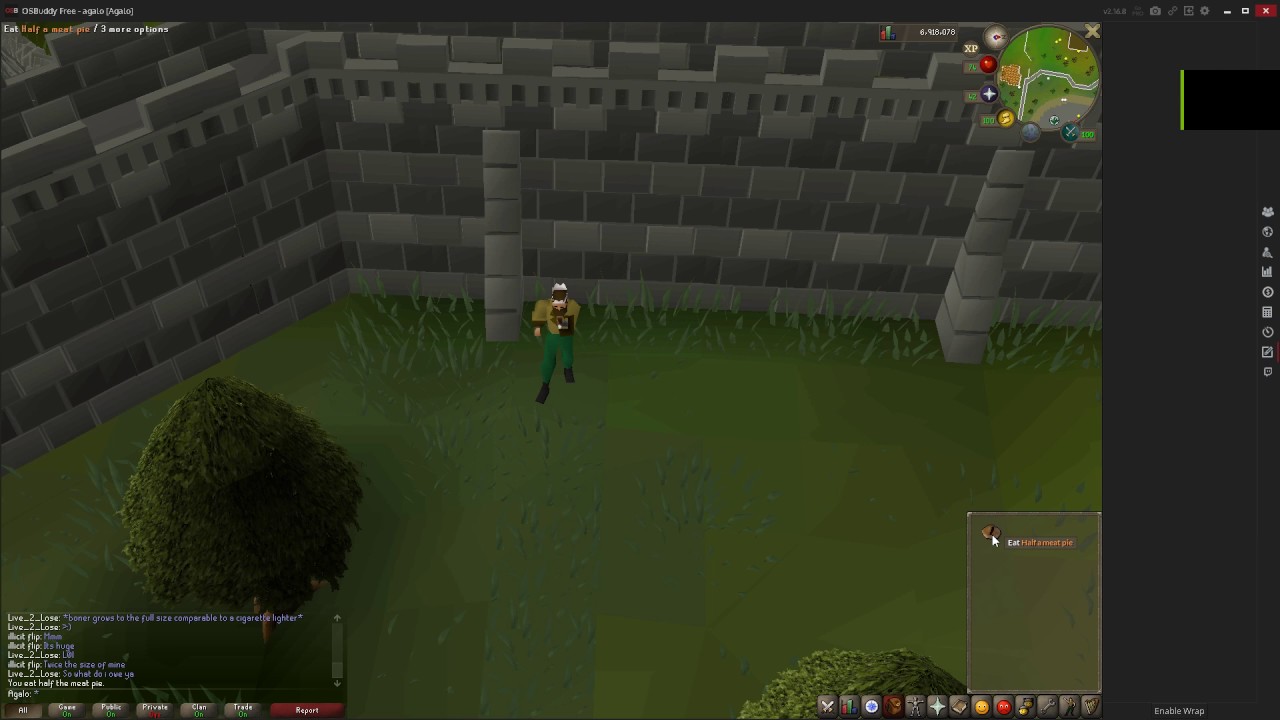 Eating a meat pie in runescape YouTube