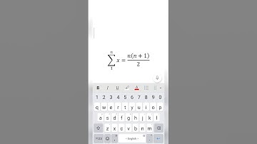 How to type summation formula in ms word from mobile #sum #summation #maths #msword #msoffice #short