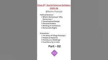 Class 9th Social Science Syllabus 2025-26 Part 2 #cbse #class9 #syllabus #ssc #shortsfeed #cbse2025