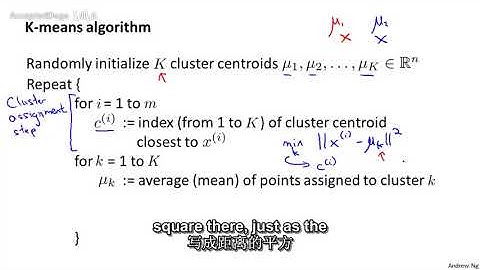 78机器学习（Machine Learning）- 吴恩达（Andrew Ng）中文字幕版K Means Algorithm 【中英】