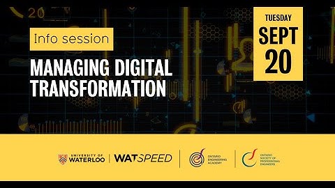 Info session: Managing Digital Transformation | September 20, 2022
