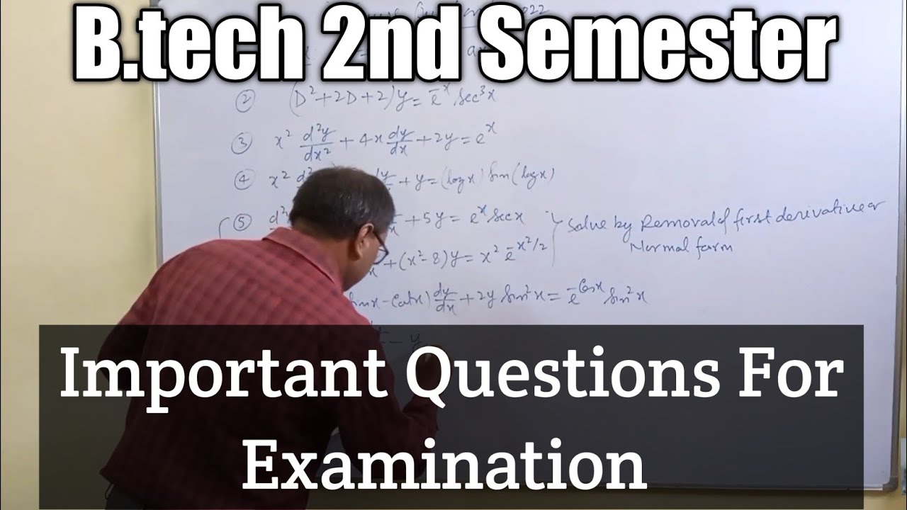 Most important Questions for Maths Exam || B.tech 2nd Semester - YouTube