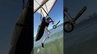 My absolute favorite way to launch a hang glider 😍#hanggliding #hangglider #flying #aviation #shorts