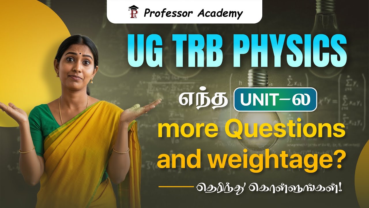 UG TRB Physics | எந்த unit-ல more Questions and weightage? | தெரிந்து கொள்ளுங்கள்