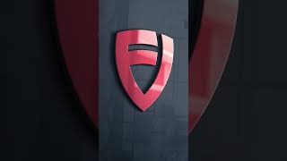 FV LETTER  monogram logo design in shield style | adobe illustrator | #adobeillustrator #shorts