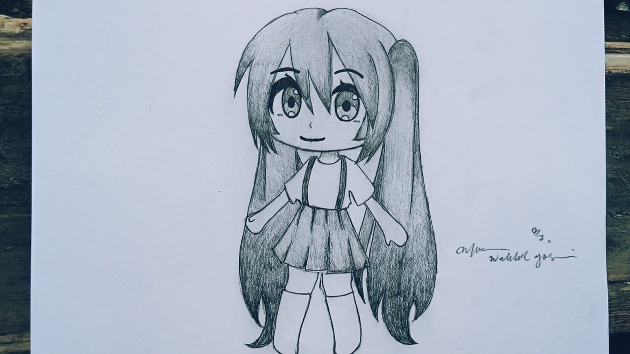 Menggambar Gacha Life Yang Belum Ada Warna / Menggambar Gacha Life Yang