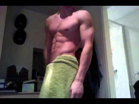 Fresh out the shower! muscular adonis flexing flexing! Muscle boy posing for instagram