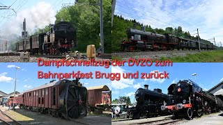 Dampfschnellzug der DVZO zum Bahnparkfest Brugg und zurück