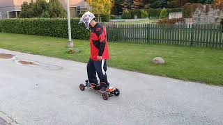 My Dad Rocking DIY electric longboard. @PavelGarmas