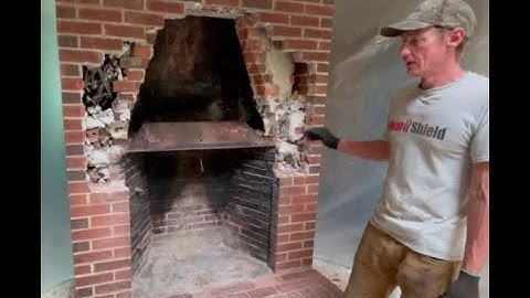 Internals of a masonry fireplace