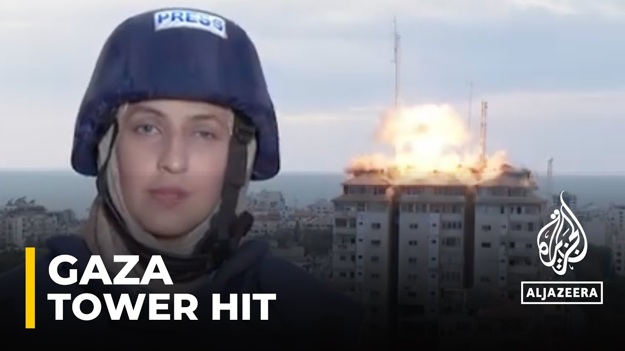 الصراع الإسرائيلي الفلسطيني: استهداف برج خلف فريق الجزيرة