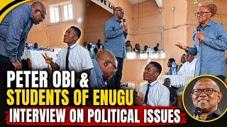After His Hospital Visits Peter Obi Spotted With Students Of Political Science Enugu For Interview