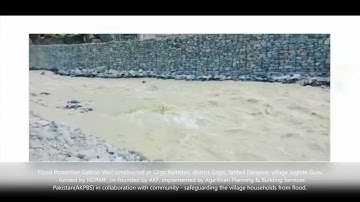 Flood Protection Gabion Wall constructed at Gilgit Baltistan (GB), District Gilgit