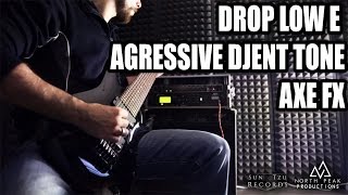 8 strings drop low e - aggressive djent metal tone w/ axe fx