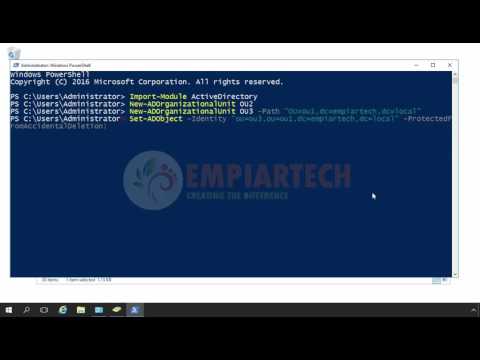 Creating and Managing OU using Powershell