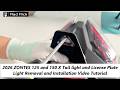 2026 ZONTES 125 and 150 X Tail light and License Plate Light Removal and Installation Video Tutorial