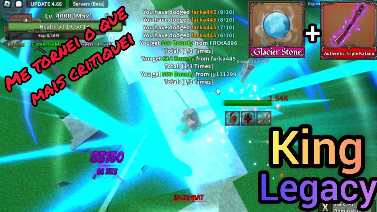 como ficar forte rápido no king legacy 1 PARTE Canal: KING BAN #TikT