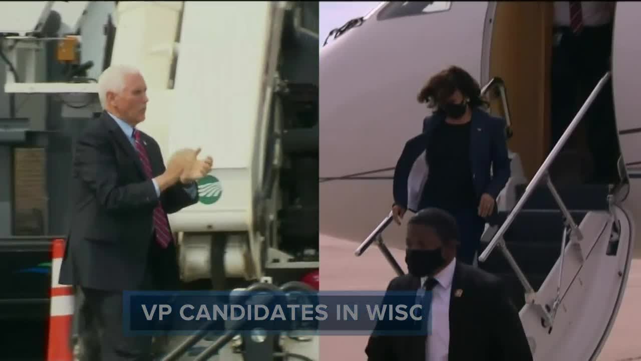 Pence, Harris make campaign stops in Wisconsin - YouTube