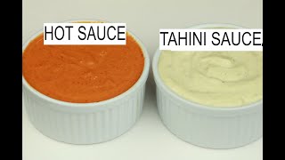 SHAWARMA SAUCE-RED  SPICY SAUCE AND TAHINI SAUCE - HOW TO MAKE TWO TYPES OF  SHAWARMA SAUCE