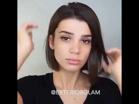 فيديو: 3 طرق سهلة لتصفيف الشعر القصير الأملس