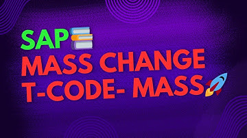 SAP Tcode MASS | Bulk Data Update Using Excel & Text File | Save Time in Master Data Maintenance