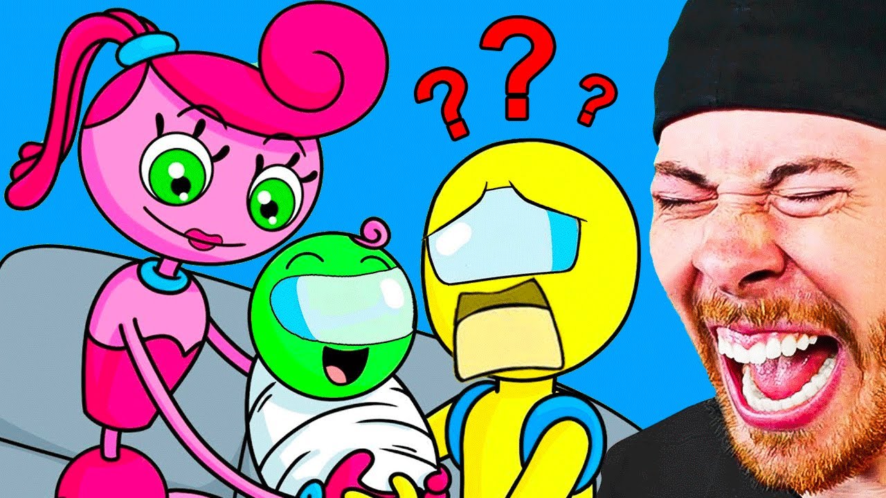 Reacting to AMONG US vs MOMMY LONG LEGS Animation (FUNNY Among Us Animations)