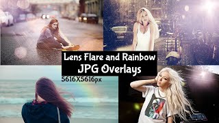 Lens Flare and Rainbow Overlays Download In JPG Files |English| |Photoshop Tutorial|