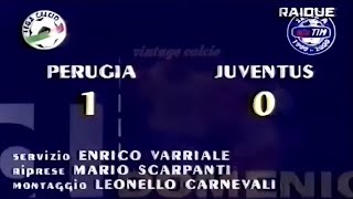 PERUGIA-JUVENTUS 1:0 | SERIE A | 1999/00 | DOMENICA SPORTIVA | "match winner" Alessandro Calori