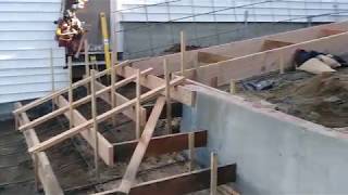 Veterans concrete,..stair form work / rebar progress