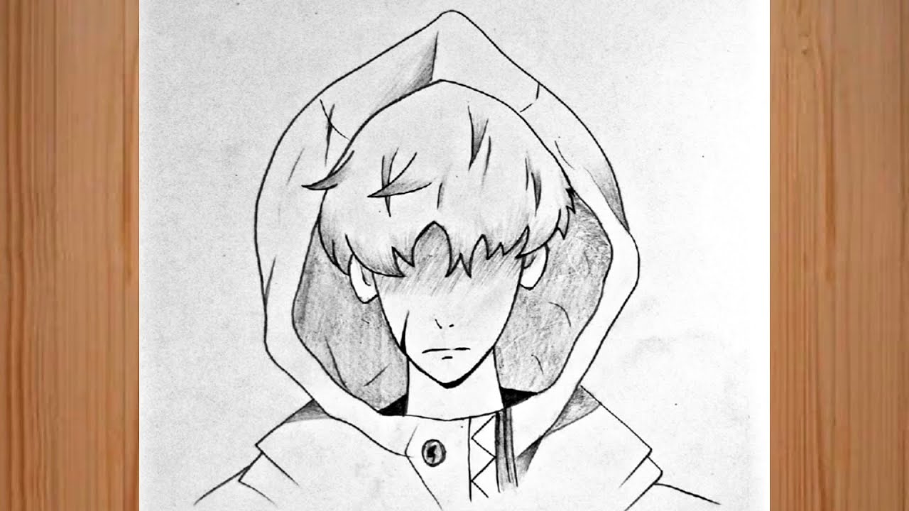 5minute drawing Easy anime boy drawing stepbystep YouTube