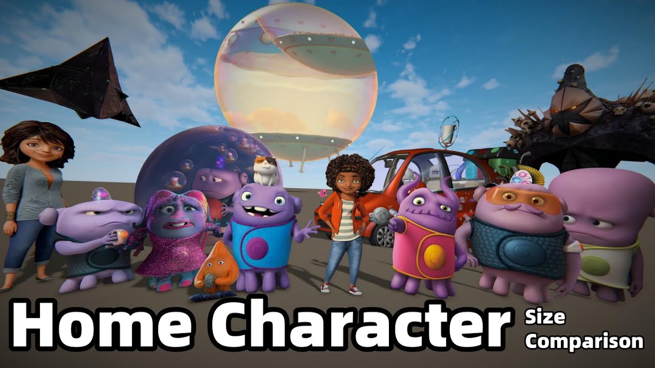 Home (2015) Character Size Comparison