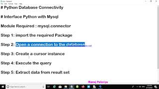 Python interface with Mysql Part -1